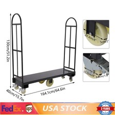 Heavy Duty 16" x 65 Steel Dolly U-Boat Utility Material Cart Platform Hand Truck