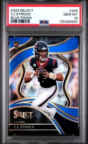 PSA 10 2023 Select CJ Stroud #289 Blue Prizm /99 Rookie Card Club Level