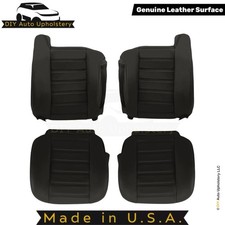 2003-2007 Fits Hummer H2 Genuine Leather Front Replacement Covers Ebony Black