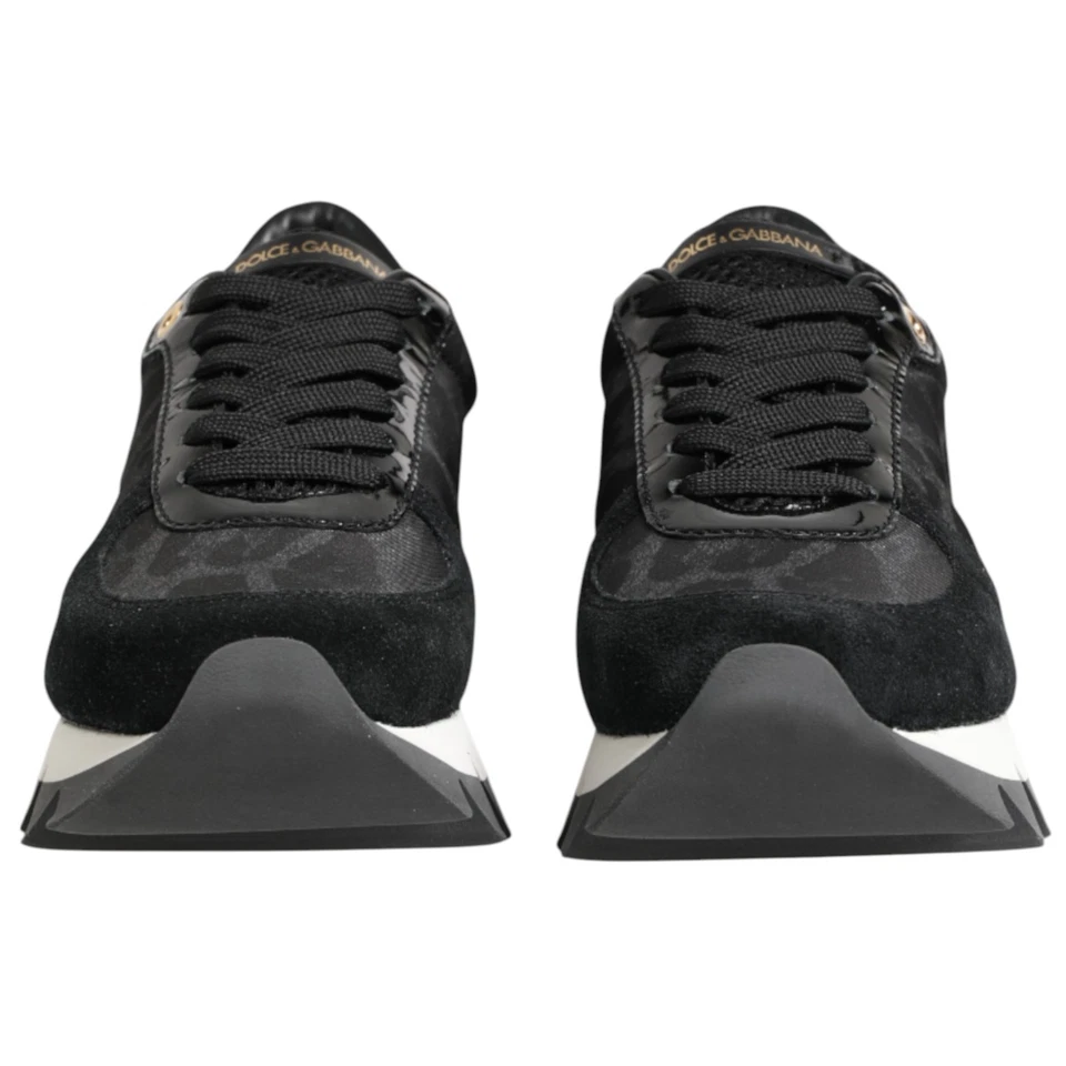 DOLCE & GABBANA Shoes Black Gray Leopard Low Top Sneakers EU36.5 / US6 560usd - Image 2 of 4