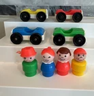 Vintage Little wooden people Fisher Price replacement cars lot for garage parkin