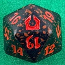 Magic MTG Red - Spin down / D20 / Life Counter - Return to Ravnica
