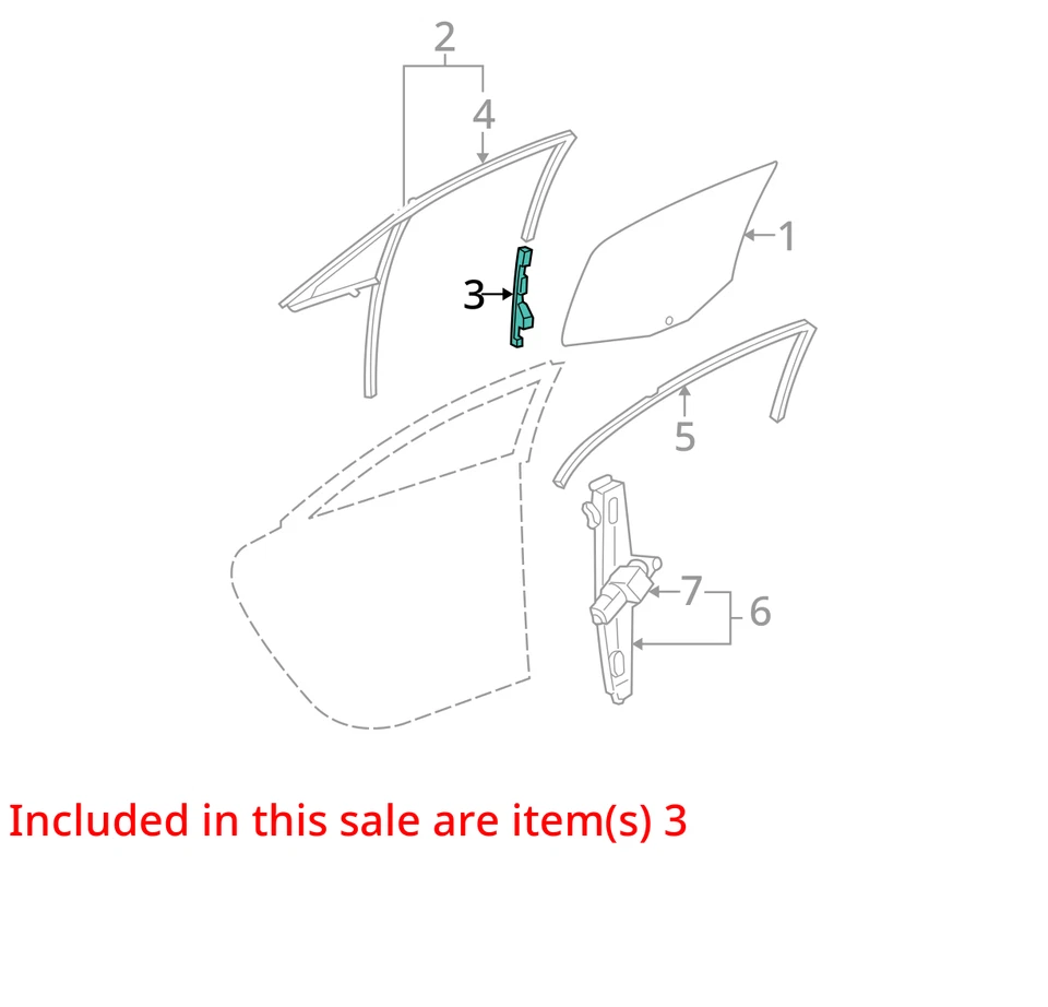适合 2005 - 2010 PONTIAC G6 通道 ASM RR S/D WDO FRT 25923914 - 全新原始设备制造商 — 第 2/3 张图片
