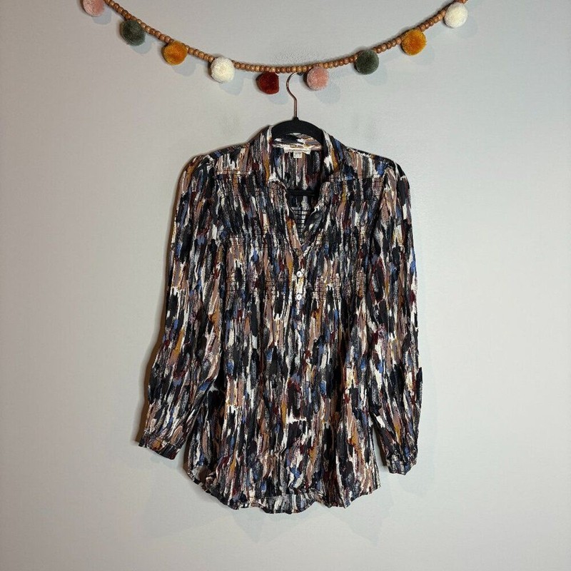 BeachLunchLounge boho patterned smocked tunic top