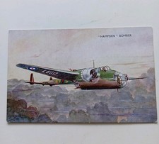WW2 ERA POSTCARD HAMPDEN RAF L6017 AFD BANNISTER CIRCA 1940 FREE UK POSTAGE