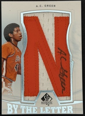A.C. Green 2013-14 SP Authentic By the Letter Auto Oregon State Beavers #/35