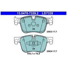 Satz Bremsbeläge Bremsklötze vorne für Opel Grandland-Grandland X A18 | 75151