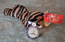 RUSS Berrie Stripe Tiger Cub Plush Beanie Soft Toy NWT + RARE Mercedes Benz tag