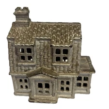 Antique Cast Iron A.C. Williams Colonial House Still Bank estate piece