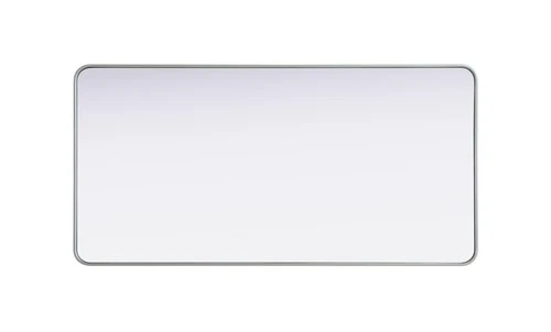 Elegant Decor Contour Metal Rectangle Mirror 30X60" Silver - Picture 5 of 11