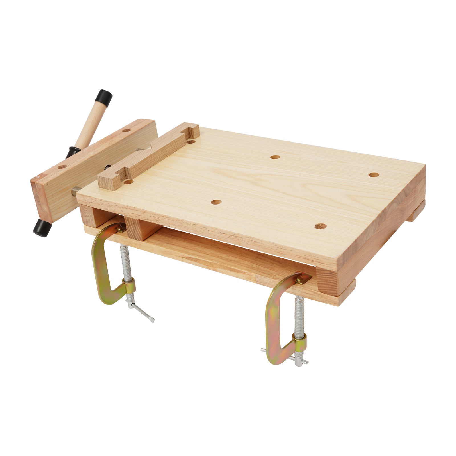 100kg/220.46 lbs Portable Wooden Workbench Woodworking Bench w/C-Type Clips