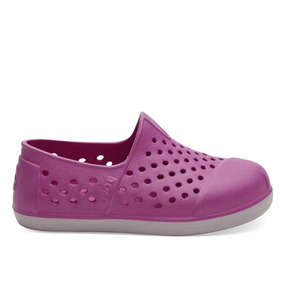 全新 TOMS 儿童 婴儿 婴儿 连衫裤 玫瑰 一脚蹬 穿孔 防水 鞋 — 第 3/4 张图片