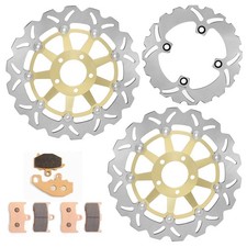 Front Rear Brake Discs Pads For Kawasaki Z 1000 A1-A6F 2003 2004 2005 2006 Z1000