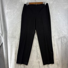 Talbots Petites Pants Womens 8P Black Twill Straight Leg Dress Work Career