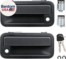 All Metal Exterior Door Handles W/Lock Cylinders & Keys Compatible with Chevy Ta