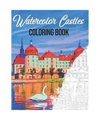 watercolor castles coloring book: Learn to Paint Watercolor professional, Joseph