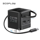 EcoFlow 65W USB-C Charger with Retractable Cable 3-in-1 Fast Charger Compatible