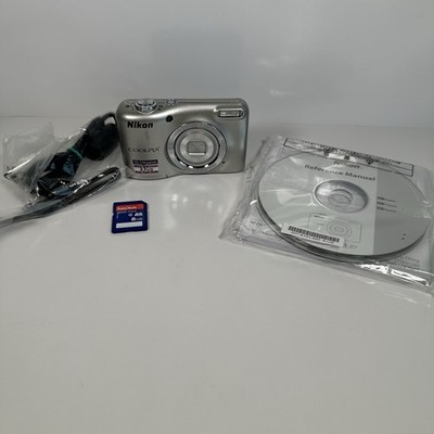Nikon Coolpix L27 16.1MP Digital Camera   Tested w/ SD Card, Data Cable   Silver