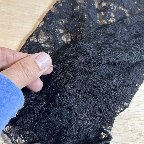 Vtg Sheer Top Black Lace Witchy Fairy Goth Whimsigoth M Y2K Bell Sleeves - Picture 9 of 10