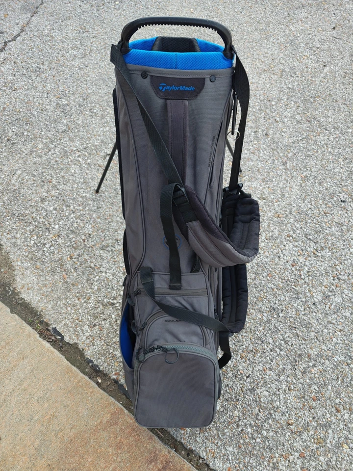 Taylormade Flex Tech Crossover 双带 14 分隔高尔夫支架包 灰色/蓝色 — 第 4/4 张图片