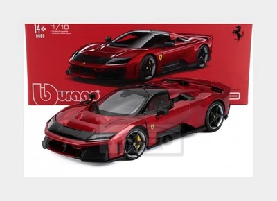 1:18 BURAGO Ferrari F80 2024 Silver Black Wheels Rosso Supercar Openings BU16919