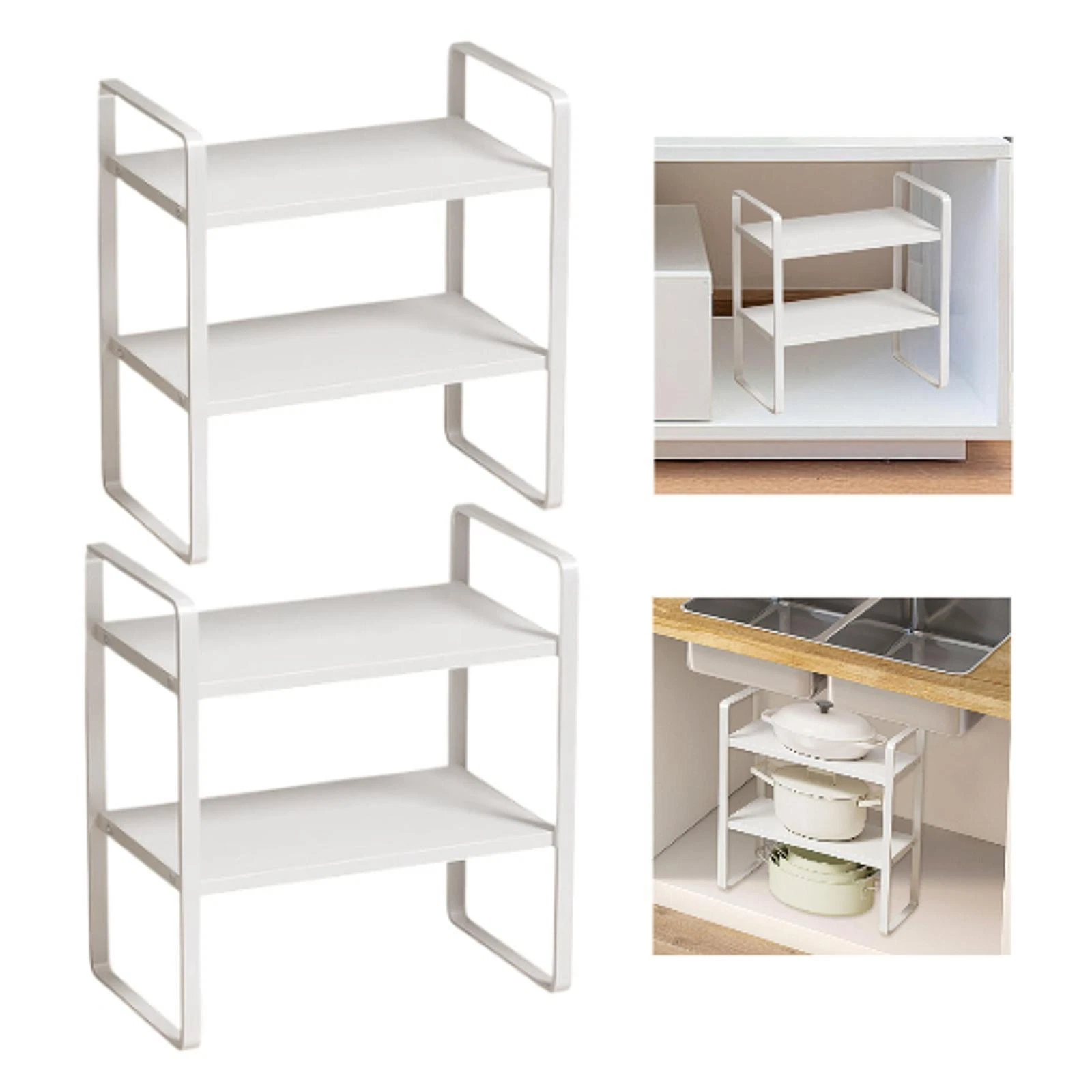 Pot and Pan Organizer Rack Storage Shelf Organizer for Pots