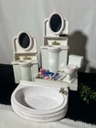 Vintage - 1996 - Barbie - Pretty House Bathroom Set - Vanity - Toliet - Bathtub