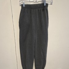 Dark Gray Fleece Sweatpants for Women, Elastic Waist, Tapered Leg, Activewear