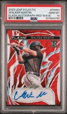 2023 LEAF ECLECTIC FLASH AUTOGRAPHS WALKER MARTIN RED WAVE #/9 PSA 10 GEM MINT
