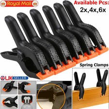 2,4,6 Pcs Spring Clamps Heavy Duty Quality Quick Grip Clips Craft Wood Work UK