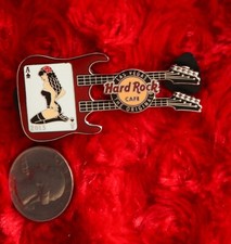 Hard Rock Cafe Pin las vegas ladies of aces 1 girl guitar poker blackjack hat
