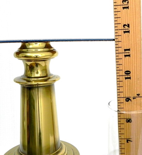 Vintage STIFFEL Messing Ton Tischlampe Körper Abstandhalter 2 Teile 11 9/16" hoch sauber - Bild 8 von 8