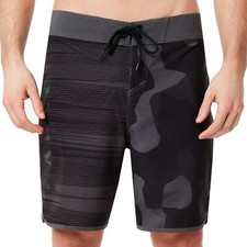 OAKLEY UTAH CAMO MASH 19" BOARDSHORTS BLACK/DK GREY - MENS SZ 38 - NEW W/TAGS 