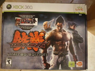 Tekken 6 Limited Edition (Xbox 360, 2009) w/Hori Arcade Stick, Art Book, & Game