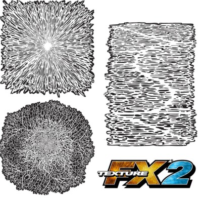 3 Stencils aerografo ARTOOL ''Texture FX2'' (FHTFX2)