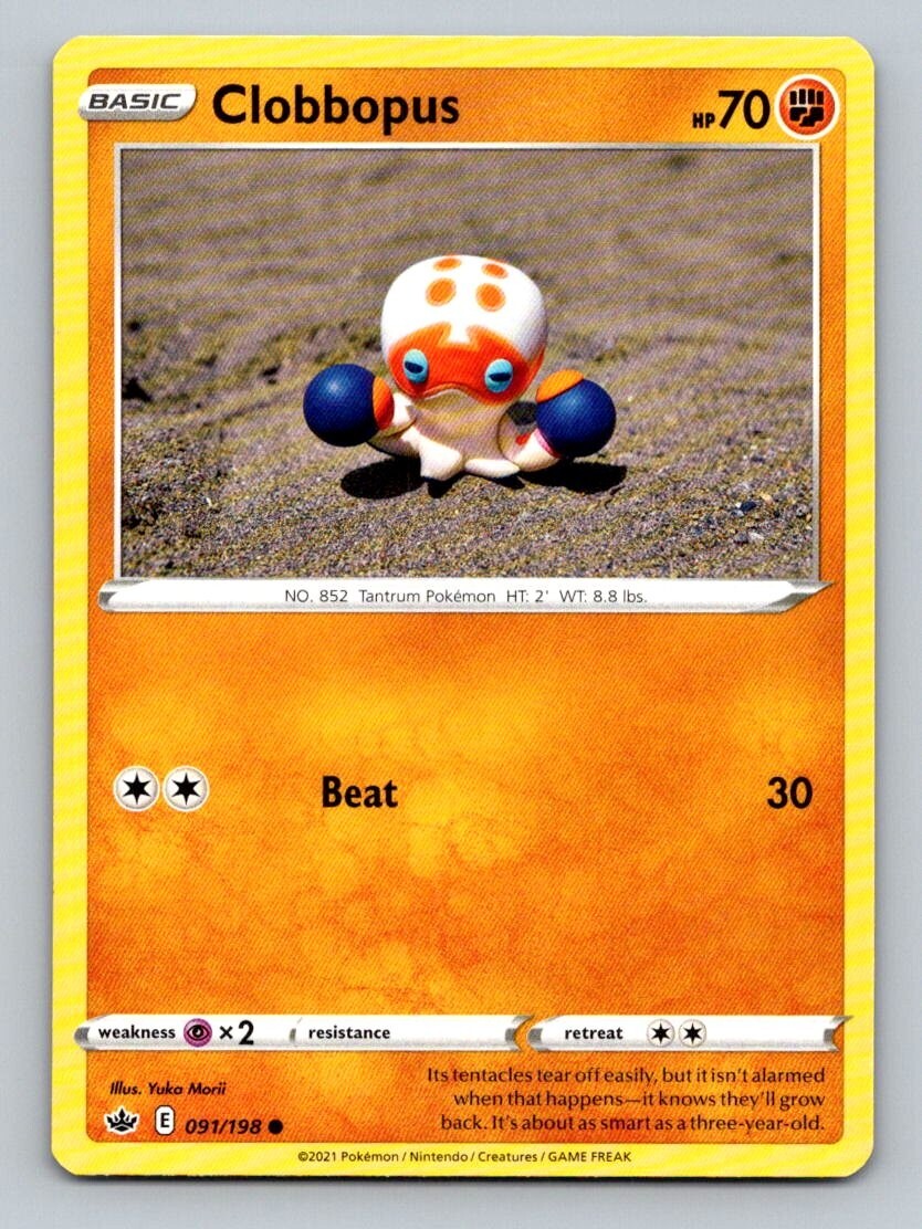 2021 Pokemon Card Chilling Reign Clobbopus 91/198