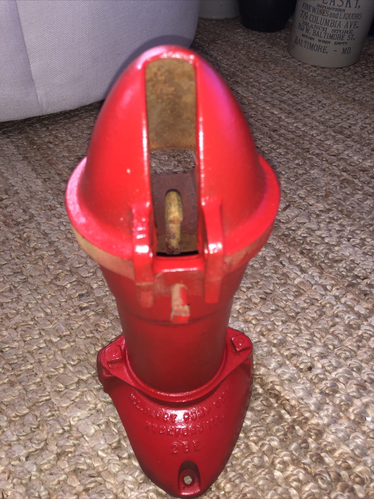 Antique WL Davey Cast Iron Hand Pitcher Water Pump Rockford, ILL