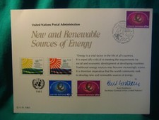  First Day UN-Vienna Souvenir Card-New & Renewable Sources of Energy-Card #SC20