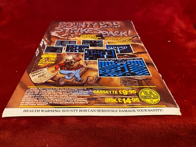 GAME16 COMPUTER GAME ADVERT 11X8 BBC AMSTRAD. ATARI. BOUNTY BOB STRIKES BACK