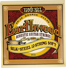 Earthwood Silk and Steel 12-String Soft Acoustic Guitar Strings, 9-49 Gauge (P02