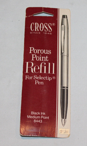 Cross poröse Spitze Mine für Selectip Stift schwarze Tinte mittlere Spitze #8443 versiegelt