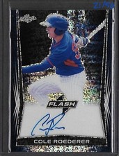 2018 Leaf Metal Flash Draft COLE ROEDERER Navy Prismatic Auto RC 21/50 Cubs