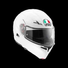 CASCO MODULARE MOTO AGV COMPACT ST MONO BIANCO LUCIDO +PINLOCK OMOLOGAZIONE P/J