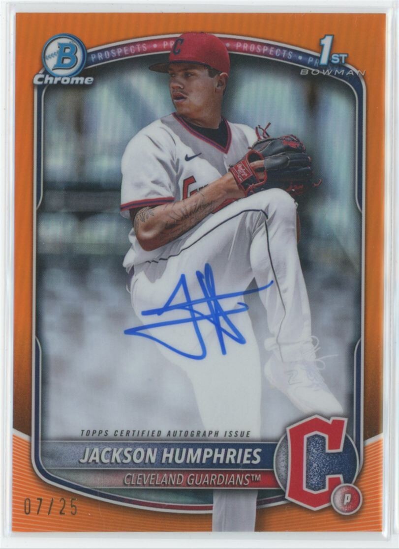 2025 Bowman Baseball Chrome Orange 1st Bowman Auto Jackson Humphries /25