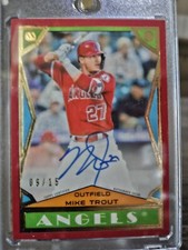 2018 Topps Brooklyn Collection Mike Trout on-card auto Red autograph /15 Angels