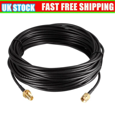 10M RP SMA Male to RP SMA Female Coaxial Pigtail RG174 Antenna Extension Cable