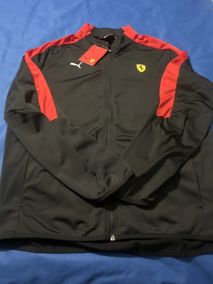 Chaqueta Puma Ferrari Cremallera Completa Negra y Roja Talla M Foto 3 de 4