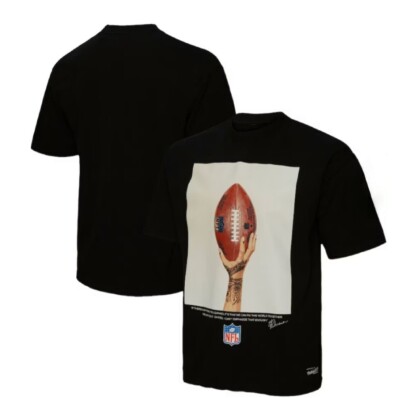 Rihanna FENTY for Mitchell & Ness Black Super Bowl LVII Football T-Shirt MEDIUM 