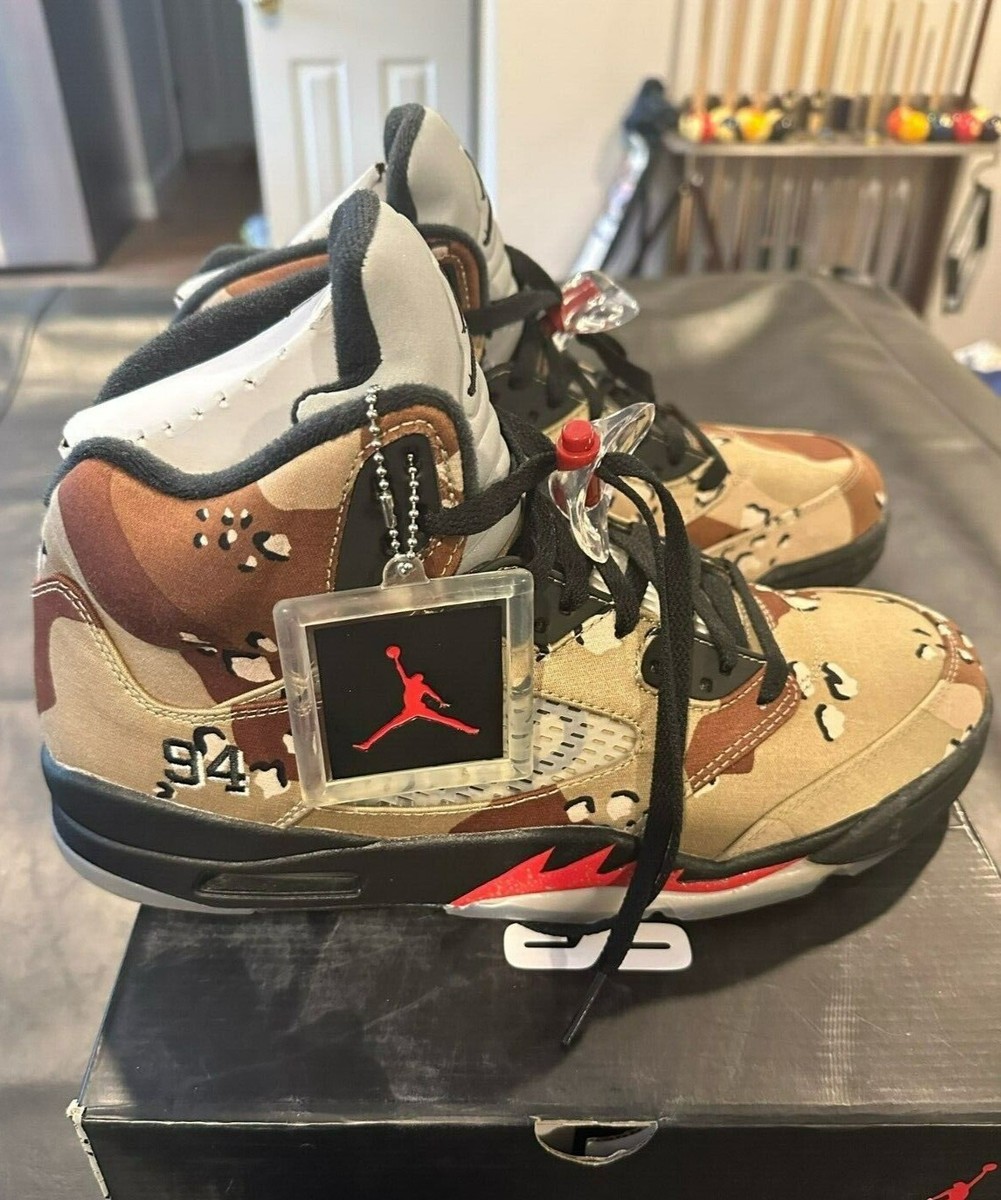 Nike Air Jordan 5 Retro Supreme Camo SZ 11.5 Bamboo Nike Air Jordan 5 Retro Supreme Camo SZ 11.5 Bamboo
