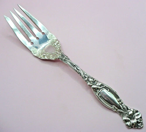 Simpson Hall Miller International Sterling Frontenac Lily Salad Fork 6 3/4"